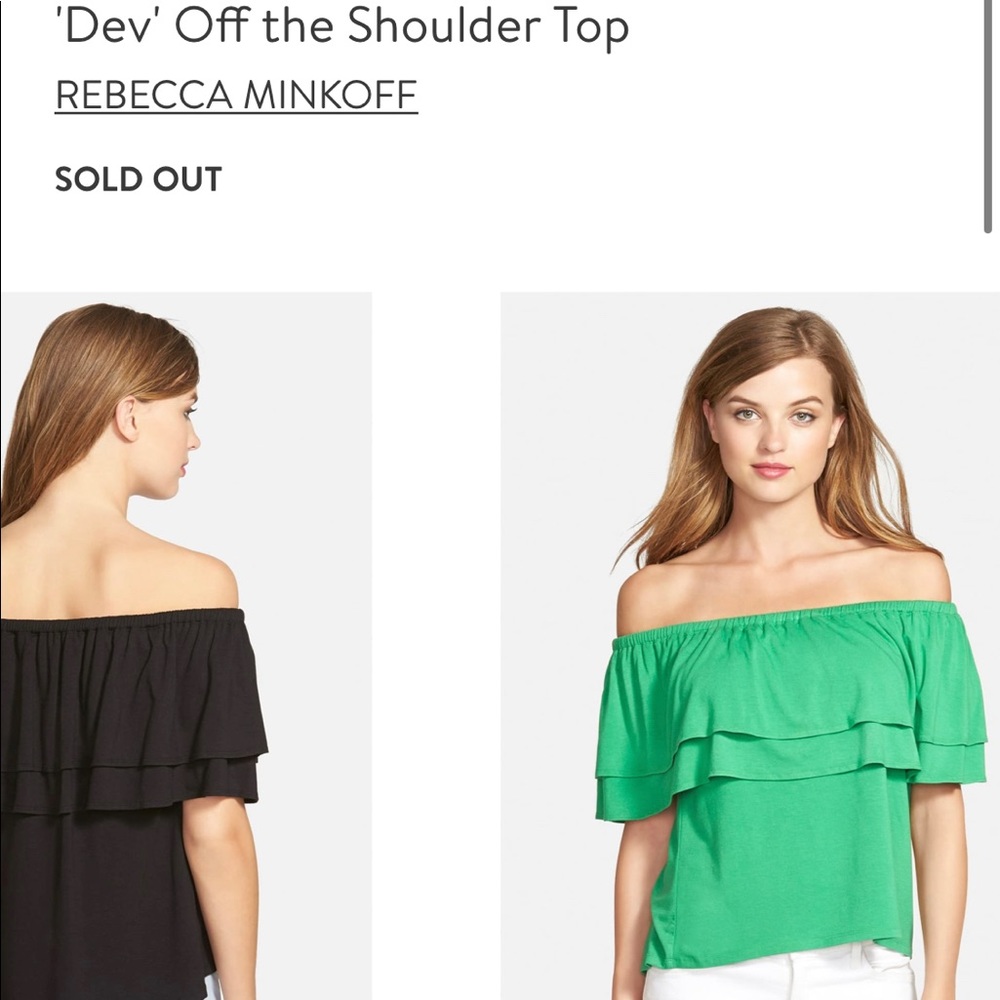 Rebecca Minkoff off shoulder blouse pink